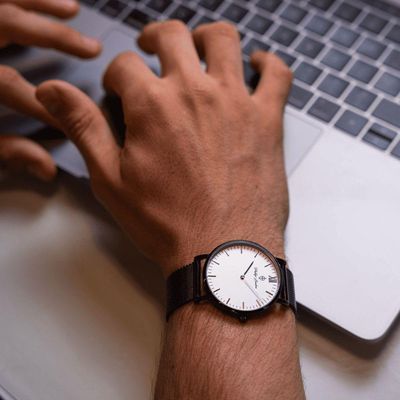 Relógio Masculino Greenwich Mesh White Black 40mm