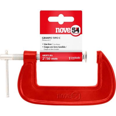 Grampo Tipo C 3 Ferro Fundido Leve - Nove54