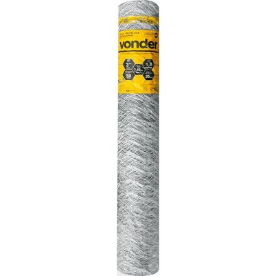 Tela Metálica Mangueirão Hex Malha 3'' BWG16 1,8m 50m Vonder