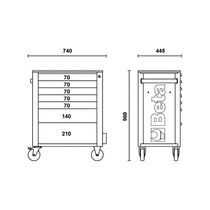 Carrinho Ferramentas 800kg 7 Gavetas Rsc24-7-r Beta