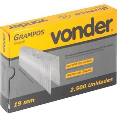 Grampo 19mm Para Gpv201 Caixa Com 2500 Vonder