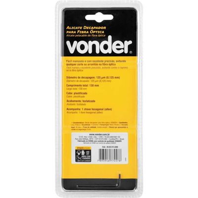 Alicate Decapador Para Fibra óptica 130mm Vonder
