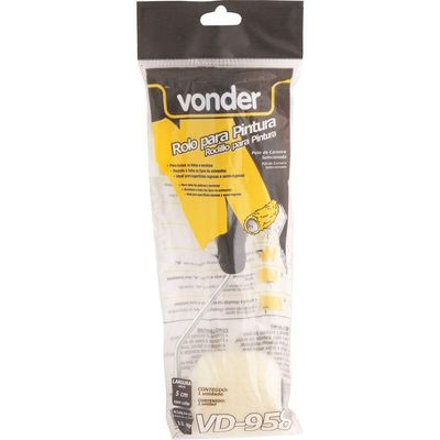 Rolo Para Pintura Lã De Carneiro 05cm Com Suporte Vd958 Vonder