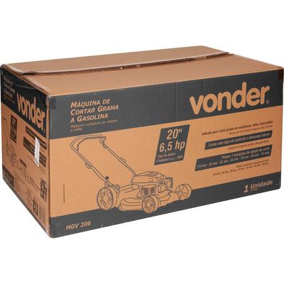 Máquina Cortar Grama à Gasolina 20'' 6,5 Hp Mgv 206 Vonder