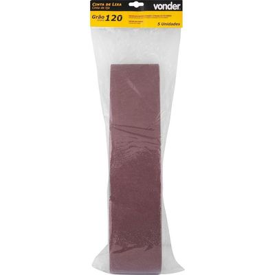 Cinta De Lixa 100 Mm X 915 Mm G 120 Com 5 Peças Vonder