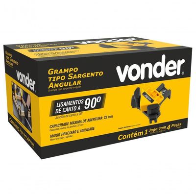 Grampo Sargento Clip Angular Jogo Com 4pc Vonder