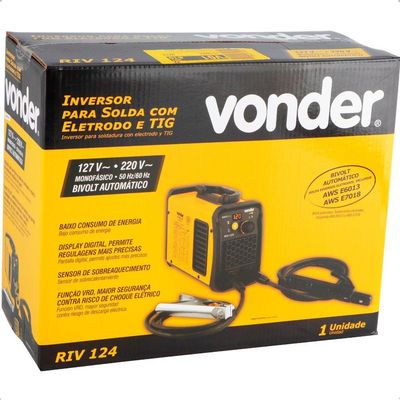 Inversor De Solda 120a Tig Bivolt Riv124 Vonder