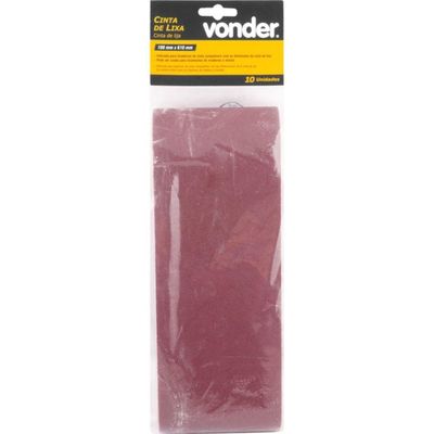 Cinta Lixa 100x610mm G120 Com 10 Peças Vonder