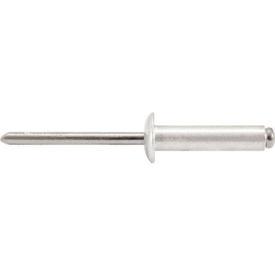 Rebite Repuxo De Alumínio 4,8x25,0mm Mandril Aço Com 50 Peça