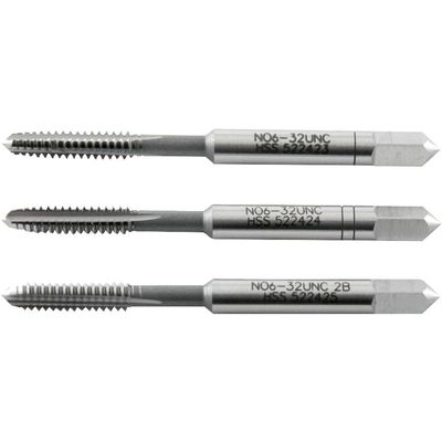 Macho Manual Aço Rápido Nº 6 3-64'' Unc Jogo Com 3 Pçs Vonder