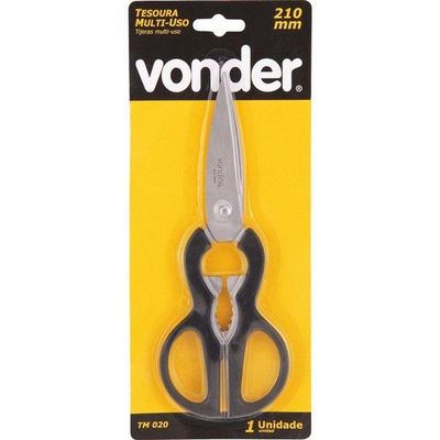 Tesoura Multiuso 21cm Aço Inox Cabo Plástico Tm020 - Vonder