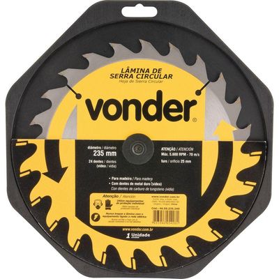 Lamina Serra Circ Vídea 180x20x2,6mm 24d 7400rpm Mad Vonder