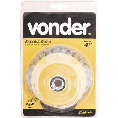 Escova Copo Torcida 4 Rosca M14 Aço Carbono Polido 8500rpm