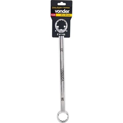 Chave Estrela 16x17mm Cromo Vanádio Cromada Cartela Vonder