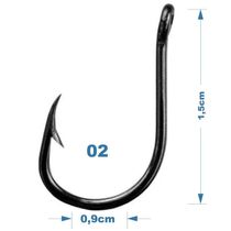 Anzol Marine Sports Super Chinu 02 Black Nickel 50 Pçs