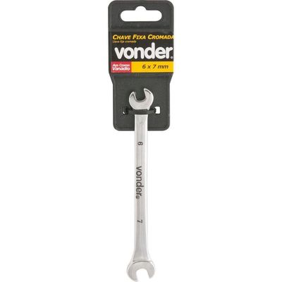 Chave Fixa 24x26mm Cromo Vanádio Cromada Cartela - Vonder