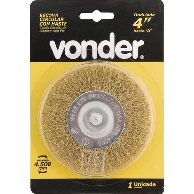 Escova Circular Ondulado 4x1-2 1-4 Aço Carbono Laton Vonder