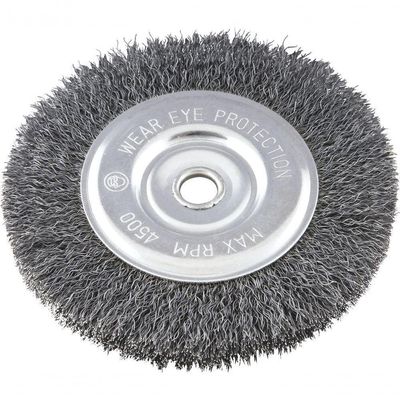 Escova Circular Ondulada 6x1-2 Furo 1-2 Aço Carbono Polido