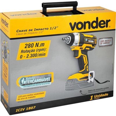 Chave Impacto 1-2 18V S- Bateria S- Carreg. Iciv1807 Vonder
