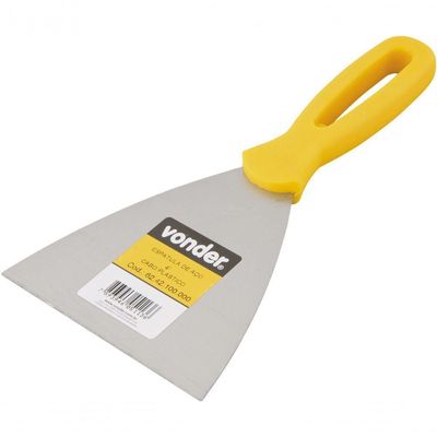 Espátula Betumadeira Aço Carbono 4 10cm Cabo Plástico Vonder