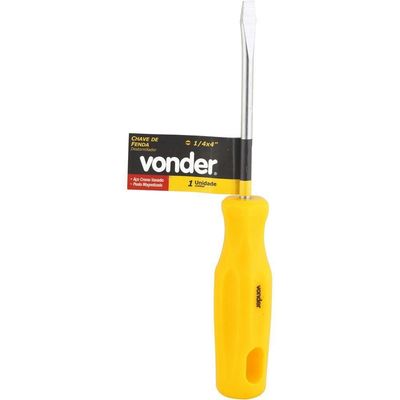 Chave Fenda 1-4x4 Cromo Vanádio Vonder