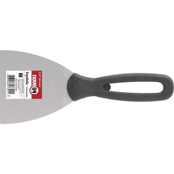 Espátula Betumadeira Aço Carbono 2.1-2 6,3cm Cabo Plástico