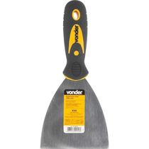 Espátula Lisa 4" 10,1 Cm Lâmina Aço Cabo Anatômico Emborrachado Vonder Massa Corrida Pedreiro