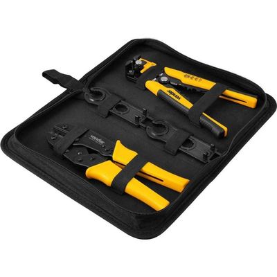 Conjunto Alicate Crimpador E Desencapador Com 4 Peças Vonder