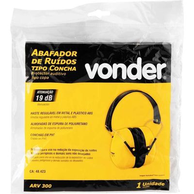 Abafador De Ruídos Tipo Concha 19 Db Arv 300 Vonder