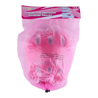 Kit Proteção Extreme Play&Fun Rosa