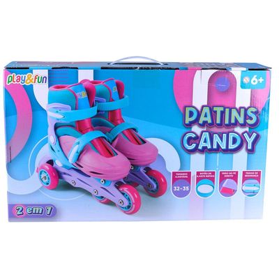 Patins Candy 32 à 35 Play&Fun Rosa