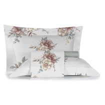 Jogo de Cama King Size 100% Algodão 180 Fios Nova América - 7898