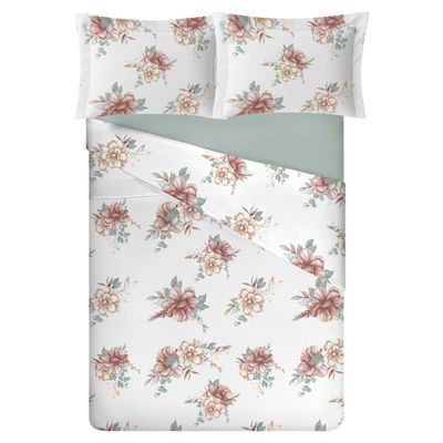 Jogo de Cama King Size 100% Algodão 180 Fios Nova América - 7898