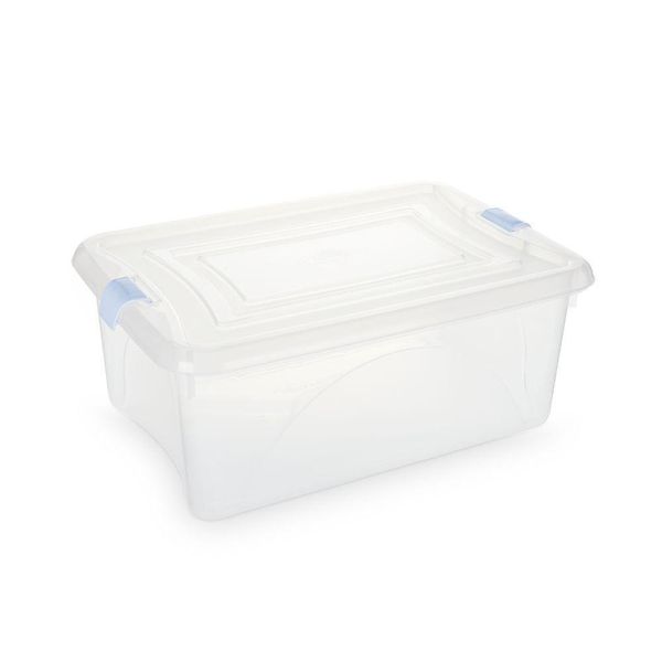 Caixa Plástica Organizadora Transparente 12,5 Litros - Plasvale Transparente