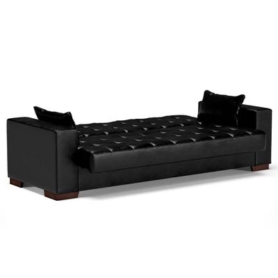 Sofá Cama Para Sala De Estar Lisboa Couríssimo Preto - Ibiza