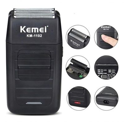 Barbeador Kemei Km-1102 Preto 110-220v