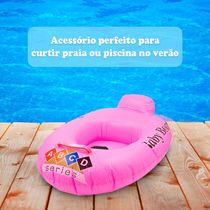 Boia Bote Infantil Inflável Criança Piscina Praia Verão Rosa