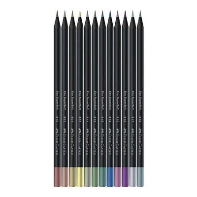 Lápis De Cor Ecolápis Supersoft 120712softmet 12 Cores Metálicas - Faber Castell