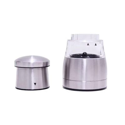 Mini Moedor Manual Pimenta Ou Sal Em Aço Inox E Acrilico