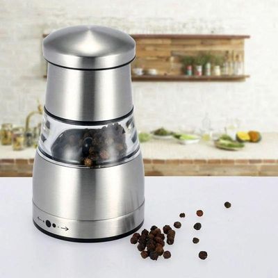 Mini Moedor Manual Pimenta Ou Sal Em Aço Inox E Acrilico