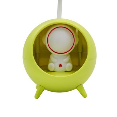 Luminaria De Mesa Decorativa Usb Portatil Articulavel Abajur P- Leitura Estudo Astronauta Verde