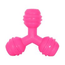 Mordedor Triângulo Brinquedo Para Pet Cães Gatos Distração Rosa