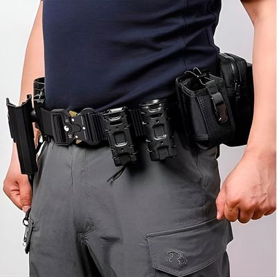 Cinto Tático Com Fivela De Engate Multifuncional Prático Eficiente Preto