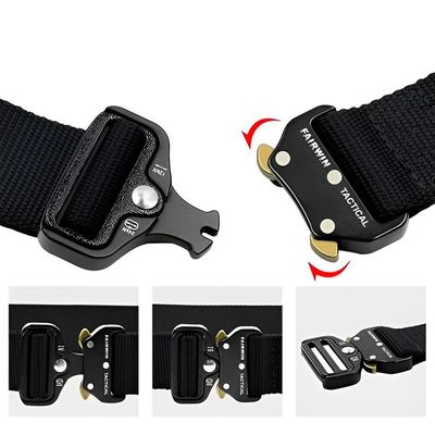 Cinto Tático Com Fivela De Engate Multifuncional Prático Eficiente Preto