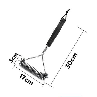 Escova Limpa Grelha Churrasqueira Cerdas De Aço Grill Espeto