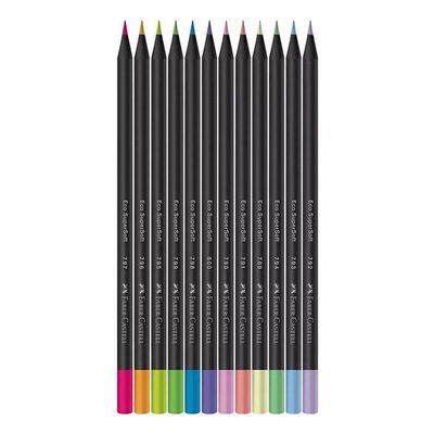 Lápis De Cor Ecolápis Supersoft 120712softnp 12 Cores Neon E Pastel - Faber Castell