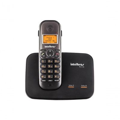 Telefone Sem Fio Digital Intelbras Ts5150 Com Entrada Para 2 Linhas Preto