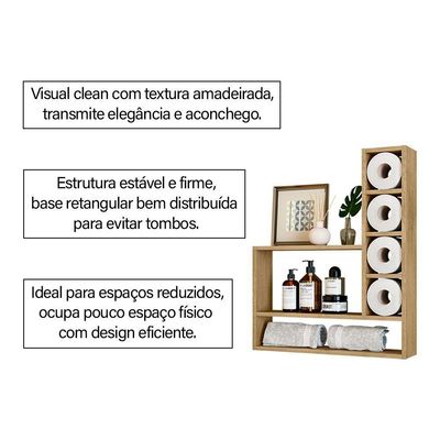 Porta Papel Higiênico Decorativo Romenia Cinamomo