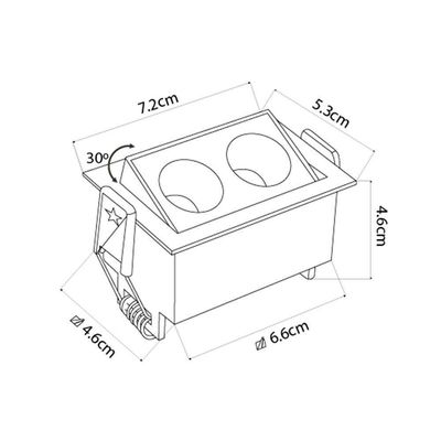 Spot De Embutir Nordecor Downlight Powerus Led Direcionável Alto Irc 90 4w Bivolt Preto 3000k