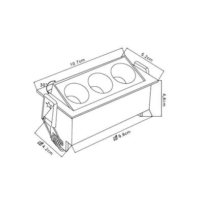 Spot De Embutir Nordecor Downlight Powerus Led Direcionável Alto Irc 90 6w Bivolt Preto 4000k